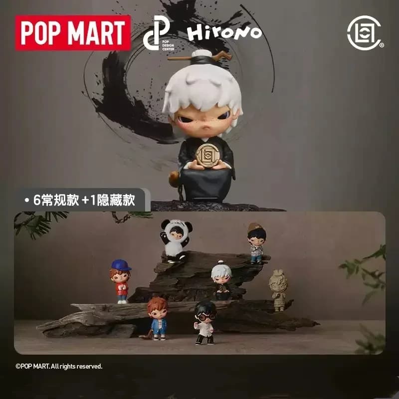 POPMART Hirono X CLOT Serie Scatola cieca Giocattoli Scatola misteriosa Guess Bag Collezione di ornamenti per il desktop della bambola Figura anime carina