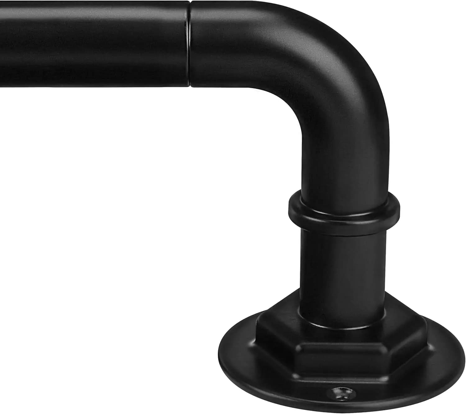 Adjustable Dark Curtain Rods, 16-120 Inches, Wrap Design, Diameter 1 Inch, Black
