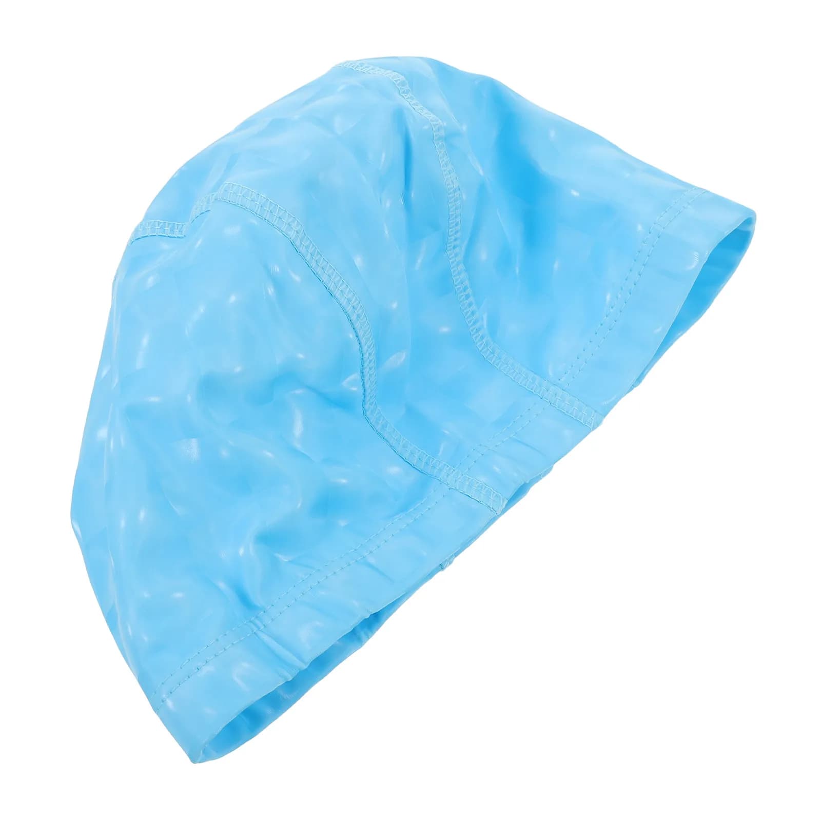 Pearlescent PU Swim Cap Waterproof Unisex Adult Swim Hat Comfortable Ergonomic Design for Long Hair Pool Beach Spa Swimming
