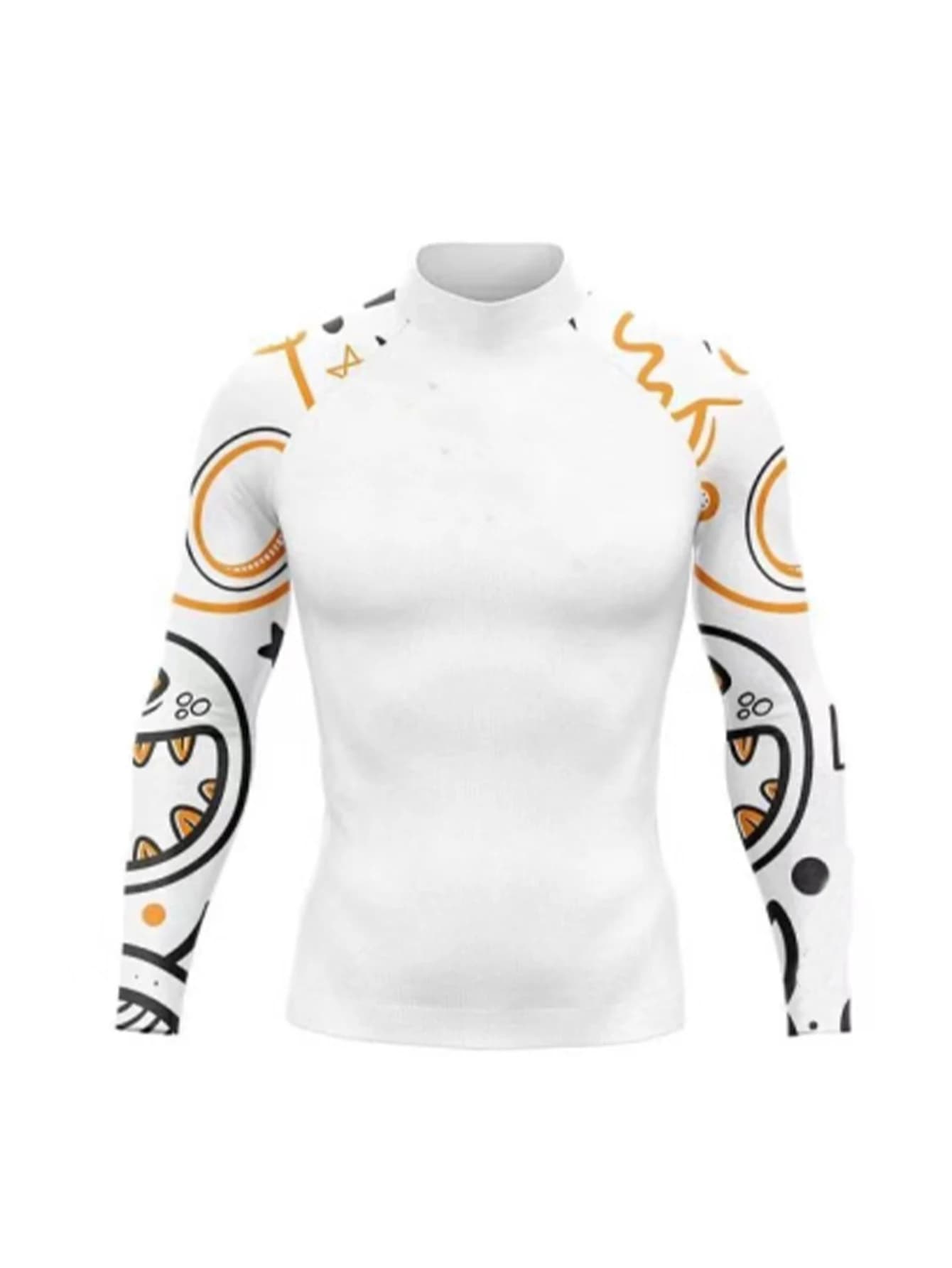 Maglia a Maniche Lunghe da Surf per Uomo, Protezione Solare, Abbigliamento Base per Surf, Nuoto, Immersioni e Palestra, per Sport Acquatici