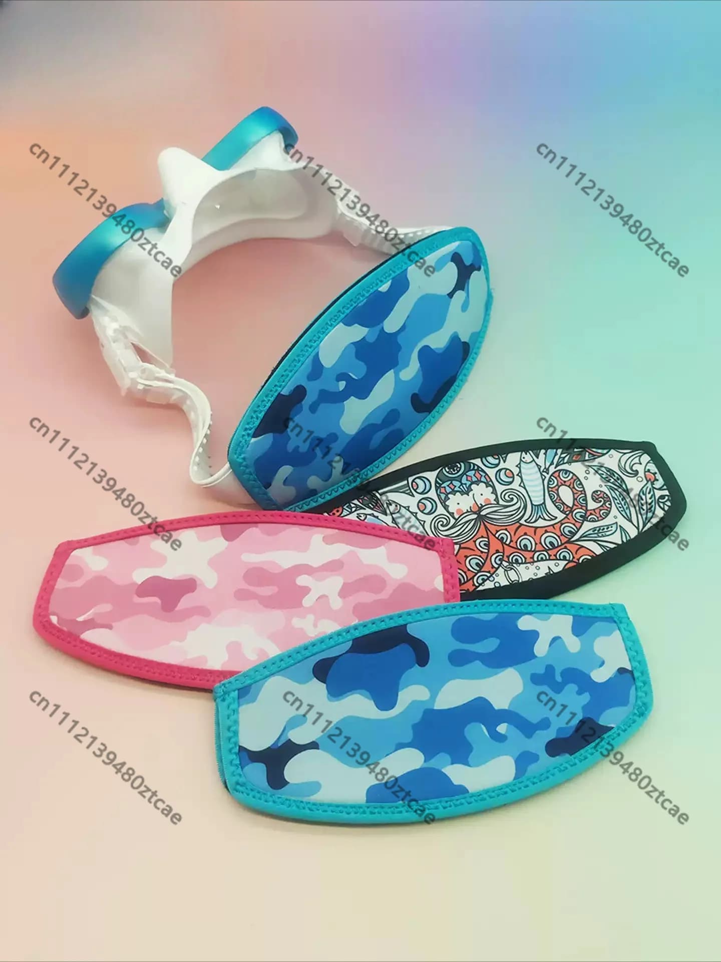 Diving Mask Strap Cover Double‑sided Velcro Side Opening Anti‑pull Hair Protective Sleeve Universal Scuba Diving Accessory
