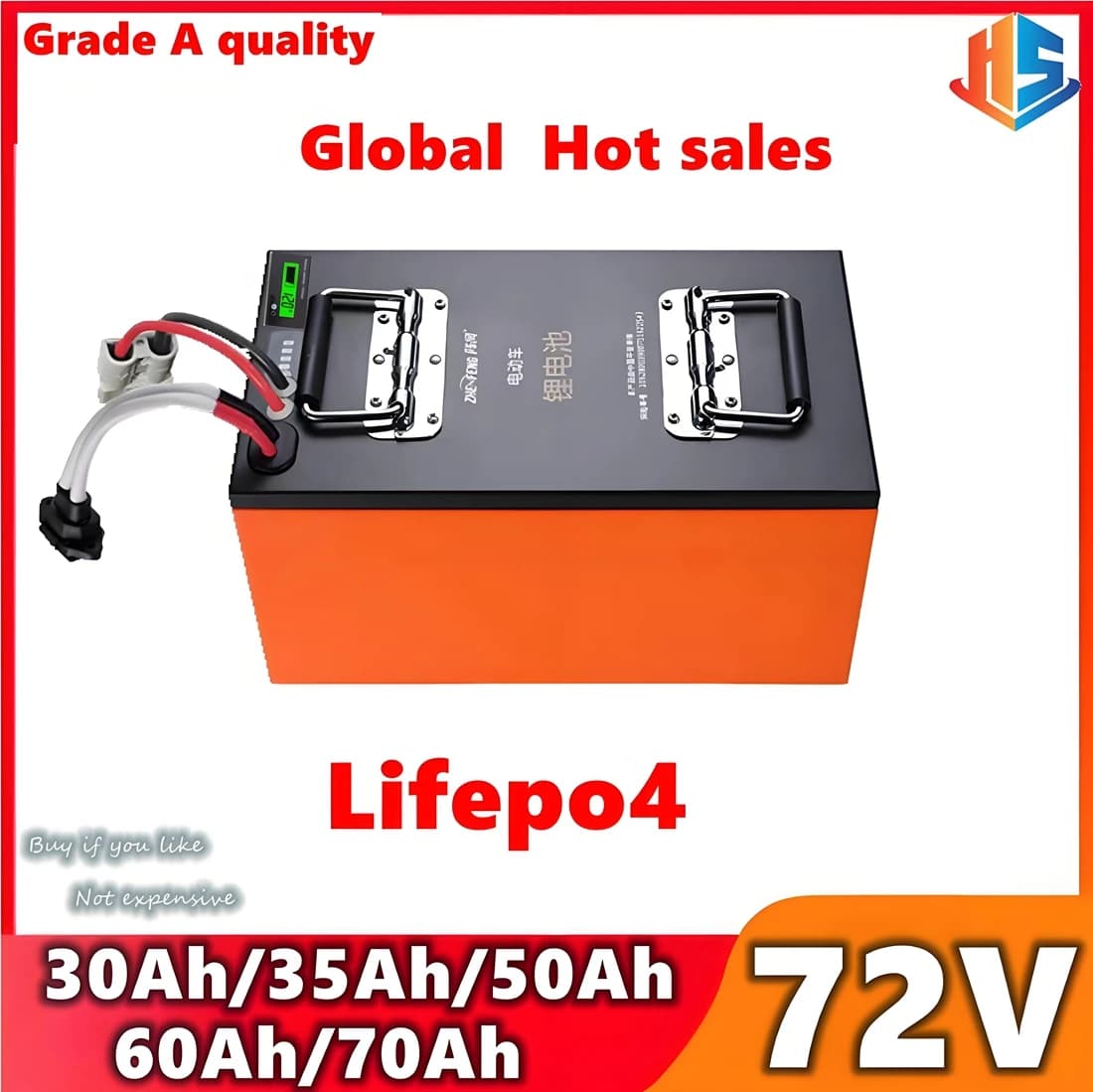 scooter EV 72V 50Ah 60AH 35AH 30Ah 70Ah Lifepo4 Battery with BMS 23S for Electric two 2 three 3 wheels tricycle truck golf cart