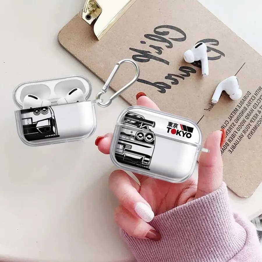 Transparent case for Airpods Pro3 Pro 4 3 1 Pro2 2 J-D-M Dream Cars