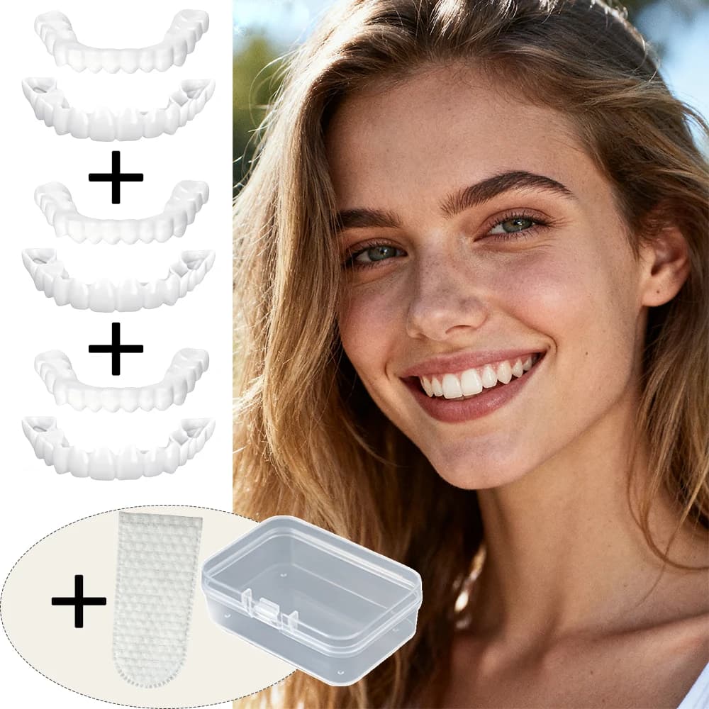 Faccette Dentali Eleganti e Sofisticate, Riutilizzabili, Sbiancamento Istantaneo, Design Raffinato per Donne d'Affari H2931