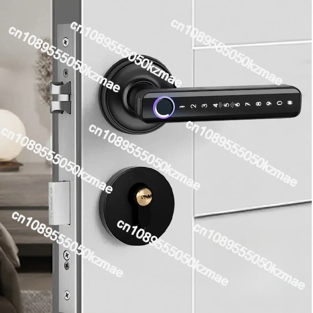 Vendita calda 5 in 1 Smart Door Lock Bluetooth APP Password Maniglia per impronte digitali Ingresso senza chiave per la casa