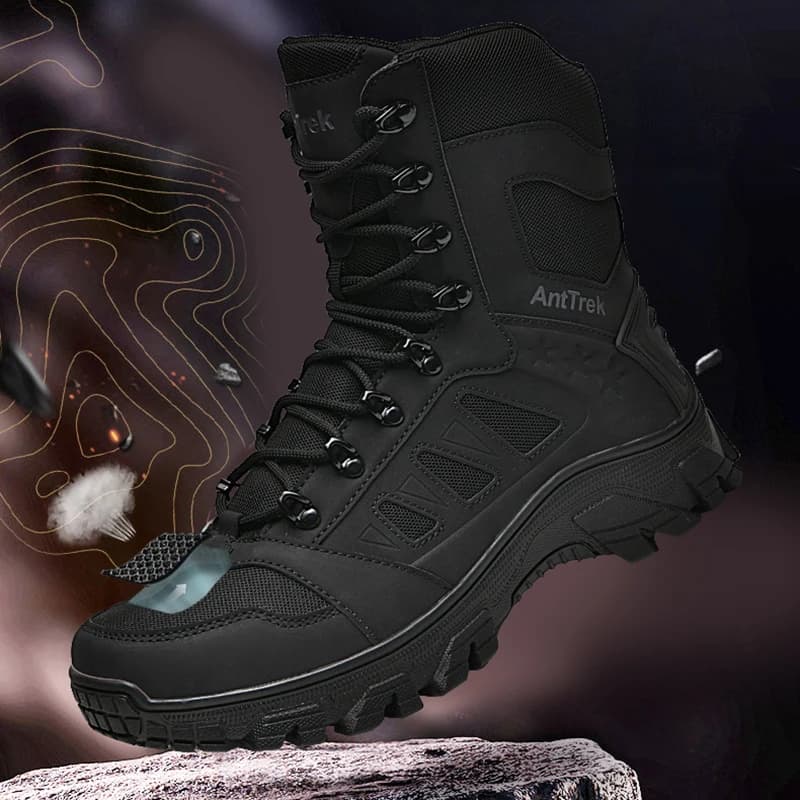 Stivali da allenamento da combattimento sul campo da uomo quattro stagioni antiscivolo comfort stivali da combattimento nella giungla stivali da trekking multiterreno da esterno alti