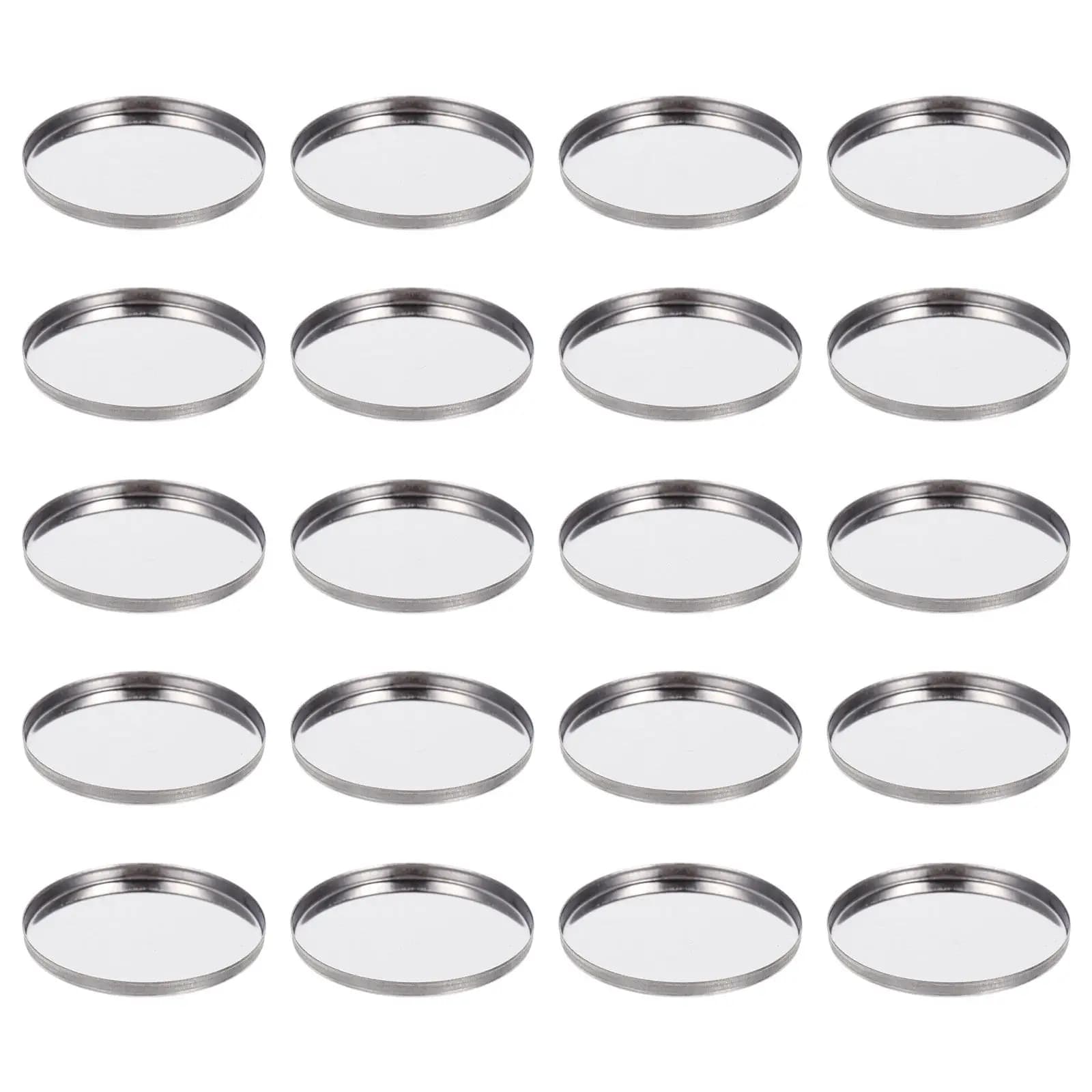 20 pezzi ombretto vaschetta vuota vassoio di metallo piastra magnetica portaoggetti da viaggio supporto per fard contenitore per rossetto fai da te trucco