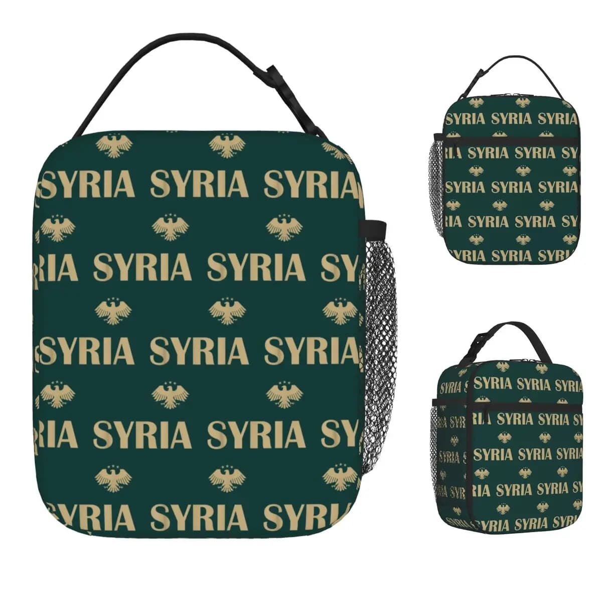 Eagle Of Syria 2025 Symbol Insulated Lunch Bag Syrian Proud Food Container Bags Reusable Cooler Thermal Bento Box For Travel