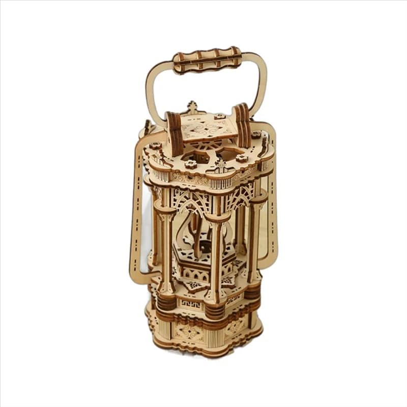 A71Z Puzzle in legno 3D per adulti Kit modello lanterna vintage con luce, kit modello lanterna in legno 3D da costruire per la casa