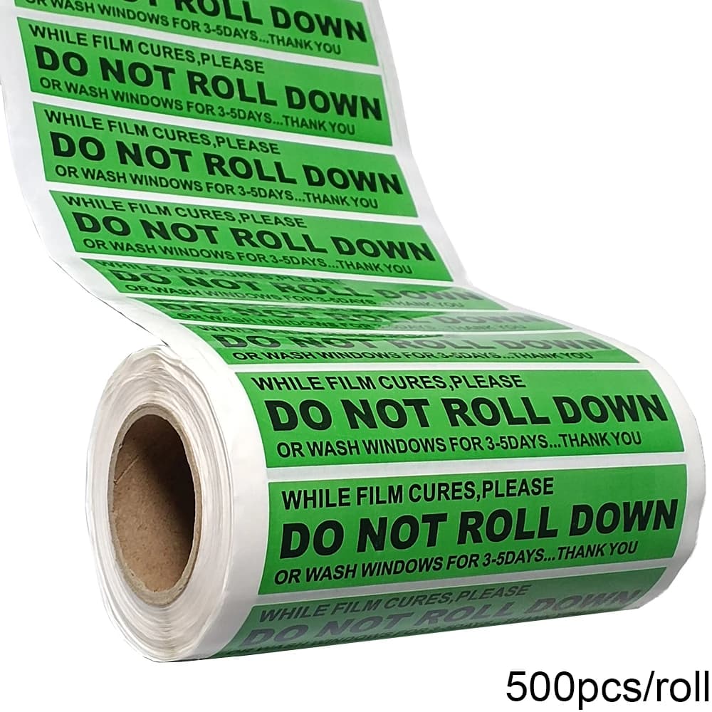 500 pieces do not roll stickers for windows carbon blackout film carbon rope for 125*25mm adhesive tape for warning packaging for car wrapping