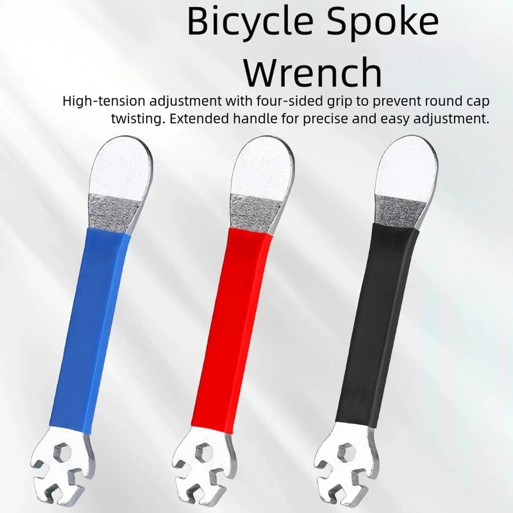 Chiave professionale per raggi per bicicletta Chiave per raggi in acciaio Strumento di regolazione del cerchione per strumenti di riparazione per la correzione della tensione della ruota da ciclismo