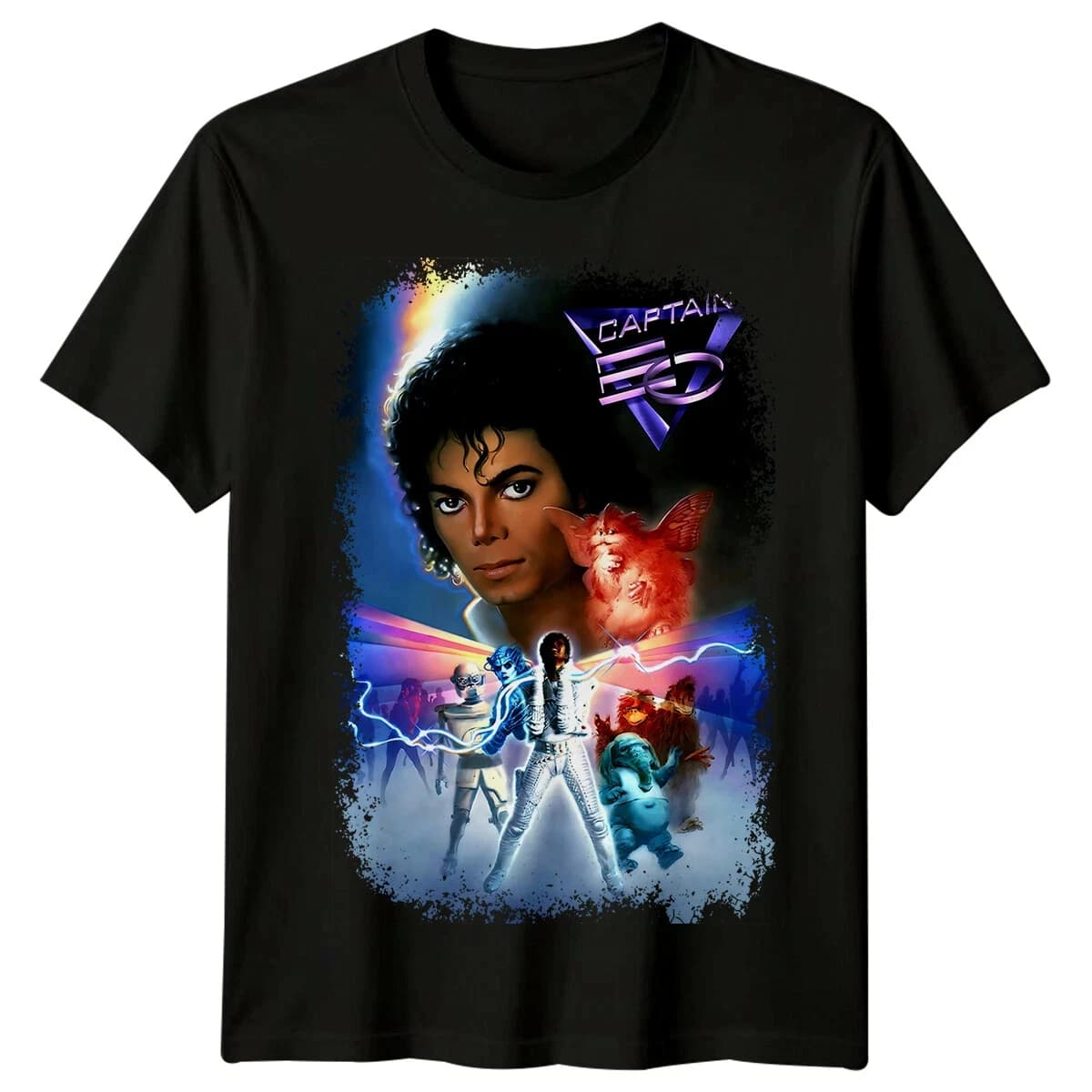 Captain EO (1986) Movie Poster Inspired T-Shirt Retro 80s Tee Unisex Streetwear Graphic T Shirts