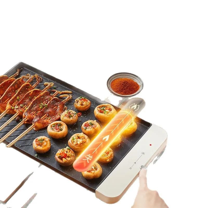 Electric grill pan Household non-stick electric barbecue grill barbecue panNo