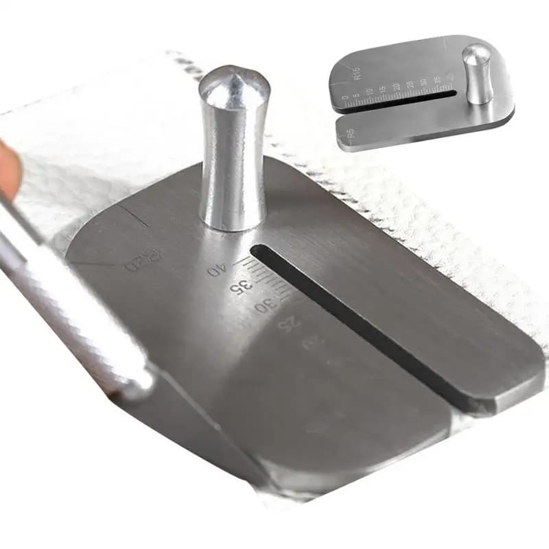 Strumento per tirare la pelle fai-da-te Strumento manuale fai-da-te per tagliare la pelle in acciaio inossidabile Strumento per righello artigianale in pelle Taglio pungiglione ausiliario in ferro