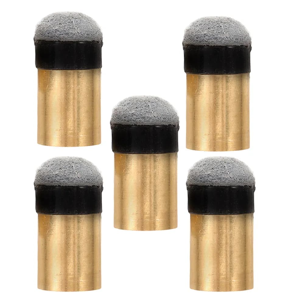 Kit di Riparazione Puntali Stecca da Biliardo 5 Pezzi con Ghiera in Ottone e Soluzione a Vite Sicura - Accessori per Stecche da Biliardo per Migliorare la Precisione