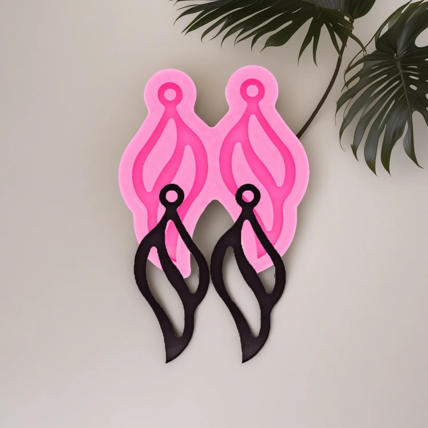 Stampi per palme in silicone Stampo per fondente artigianale al cioccolato Sugarcraft Stampo per cactus da forno utilizzato in resina per orecchini pendenti per gioielli