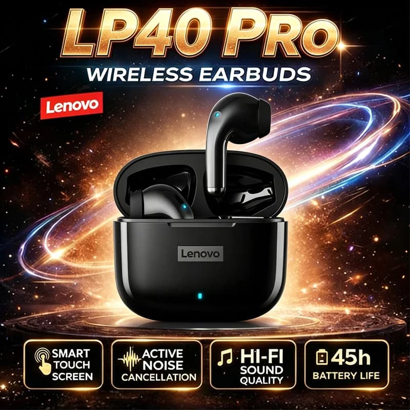 NUOVI Auricolari Lenovo LP40 Pro TWS Bluetooth 5.3 a connessione rapida, design ergonomico, cuffie con velocità di trasmissione potente