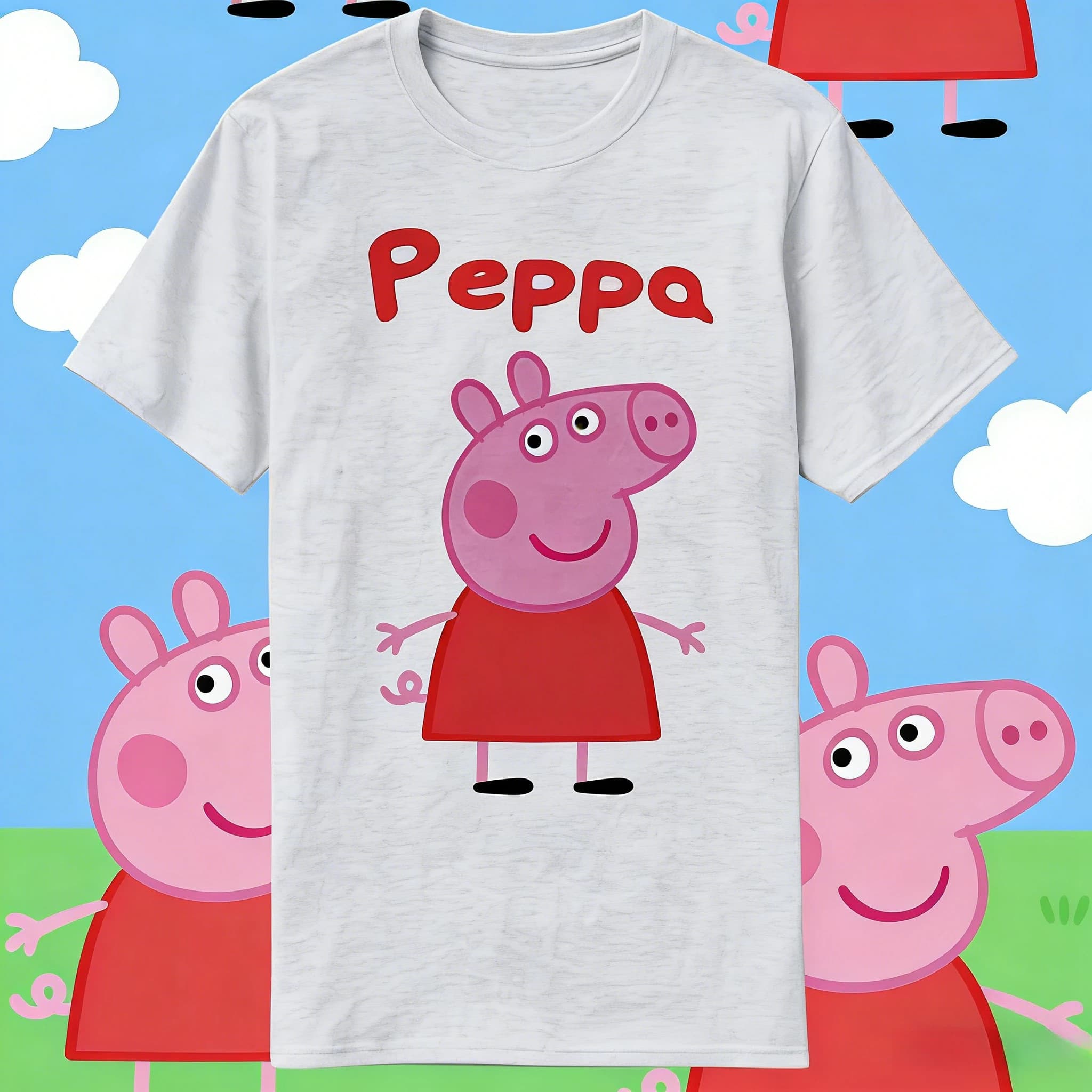 Peppa Pig 2025-26 Estate Cartoon Graphic 100% cotone Stampa Hasbro Marca Bambini e T-shirt unisex Allentato Traspirante Casual y2k.