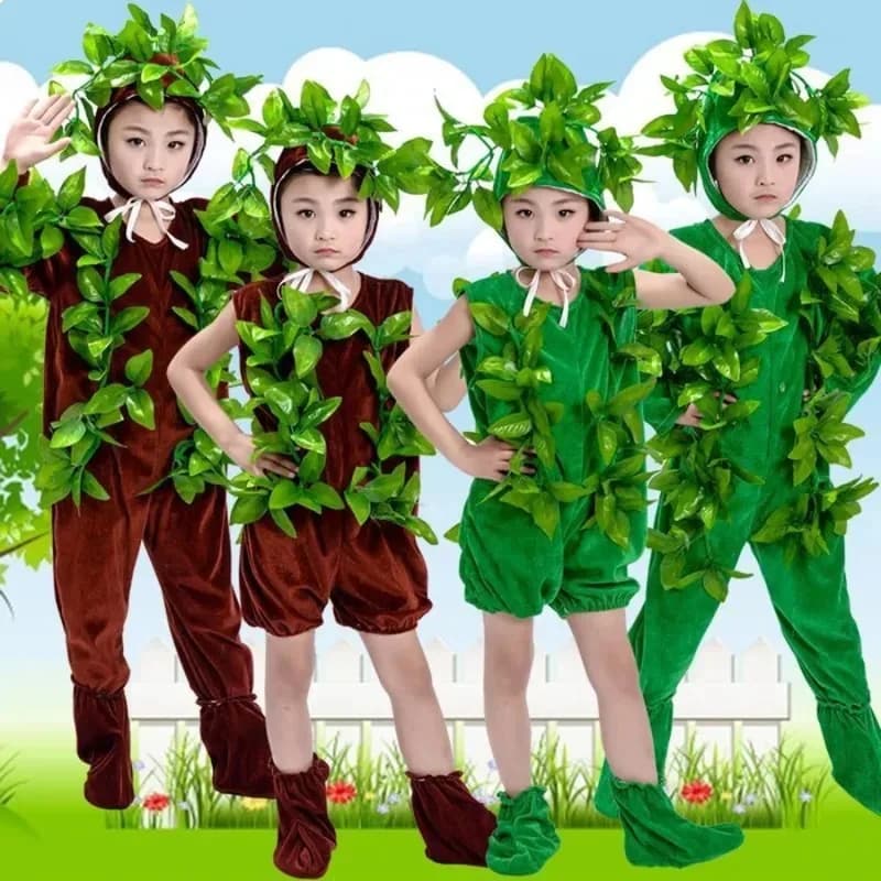 2025 Nuovo costume da ballo dell'albero per bambini di Halloween - Vestito da spettacolo dell'albero di pino per ragazzi e ragazze, costume cosplay dell'albero per Chris