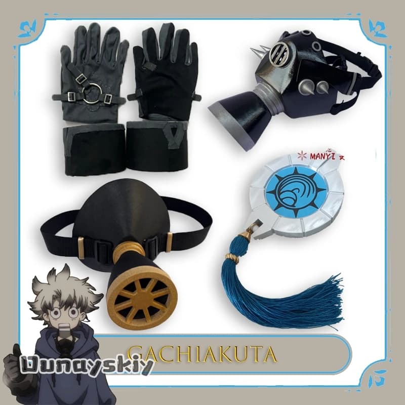 Am C S@ ‌ Anime Rudo GACHIAKUTA Zanka Surebrec Cosplay Prop Shuaburekk Guanti Rudo Gioco di ruolo Accessori Vestito per Ognissanti