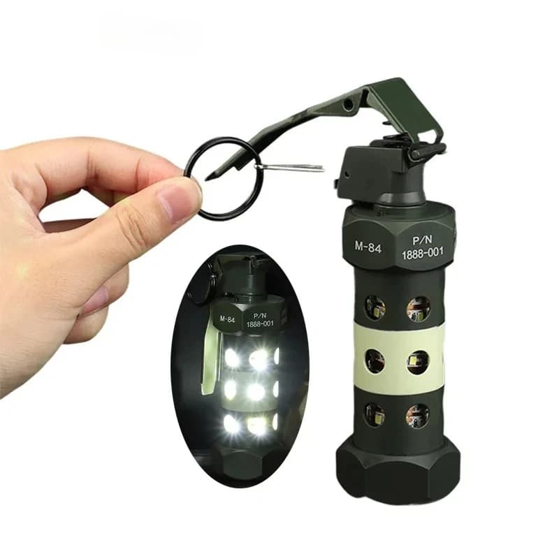 Lega ABS M84 Flashbang Granata Modello Cosplay Prop Granata fittizia Giocattoli Lampada da campeggio tattica di emergenza esterna