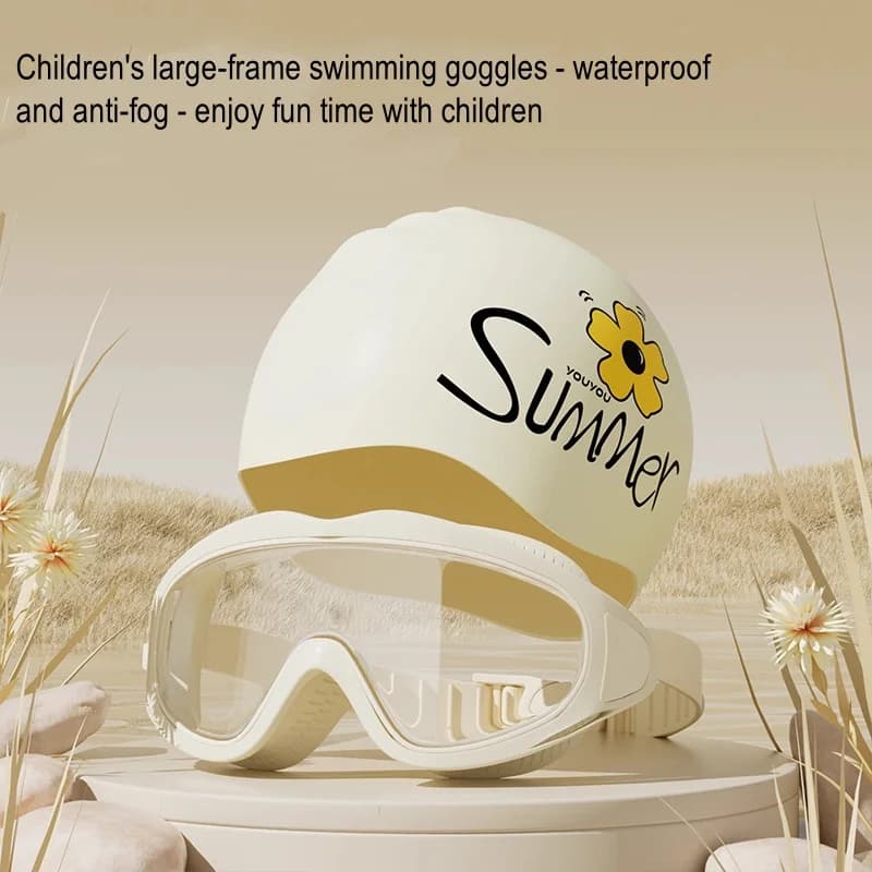 Silicone Adjustable Waterproof Raincoat Sports Surfing Swimming Glasses UV Protection Swimming Glasses with Large Frame Glasses