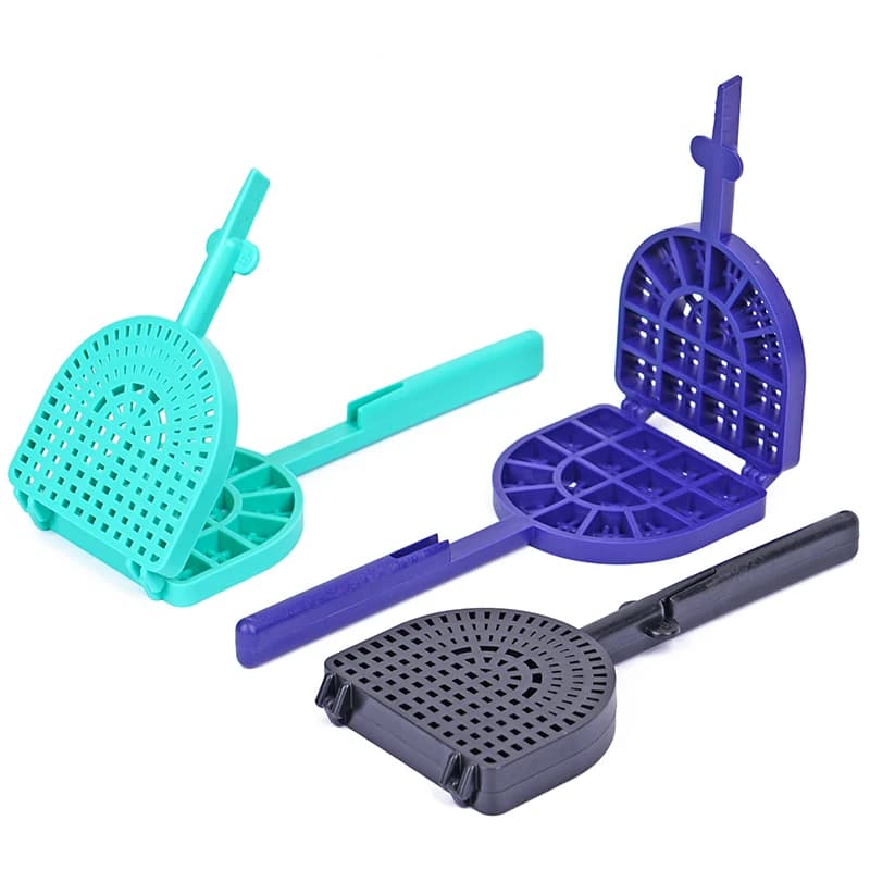 1Pc Dentale Lavaggio Dei Denti Racchetta Titolare Impiallacciature Materiali Protesi Lavare Vassoio Pulizia Piastra di Lucidatura per Denti in Porcellana