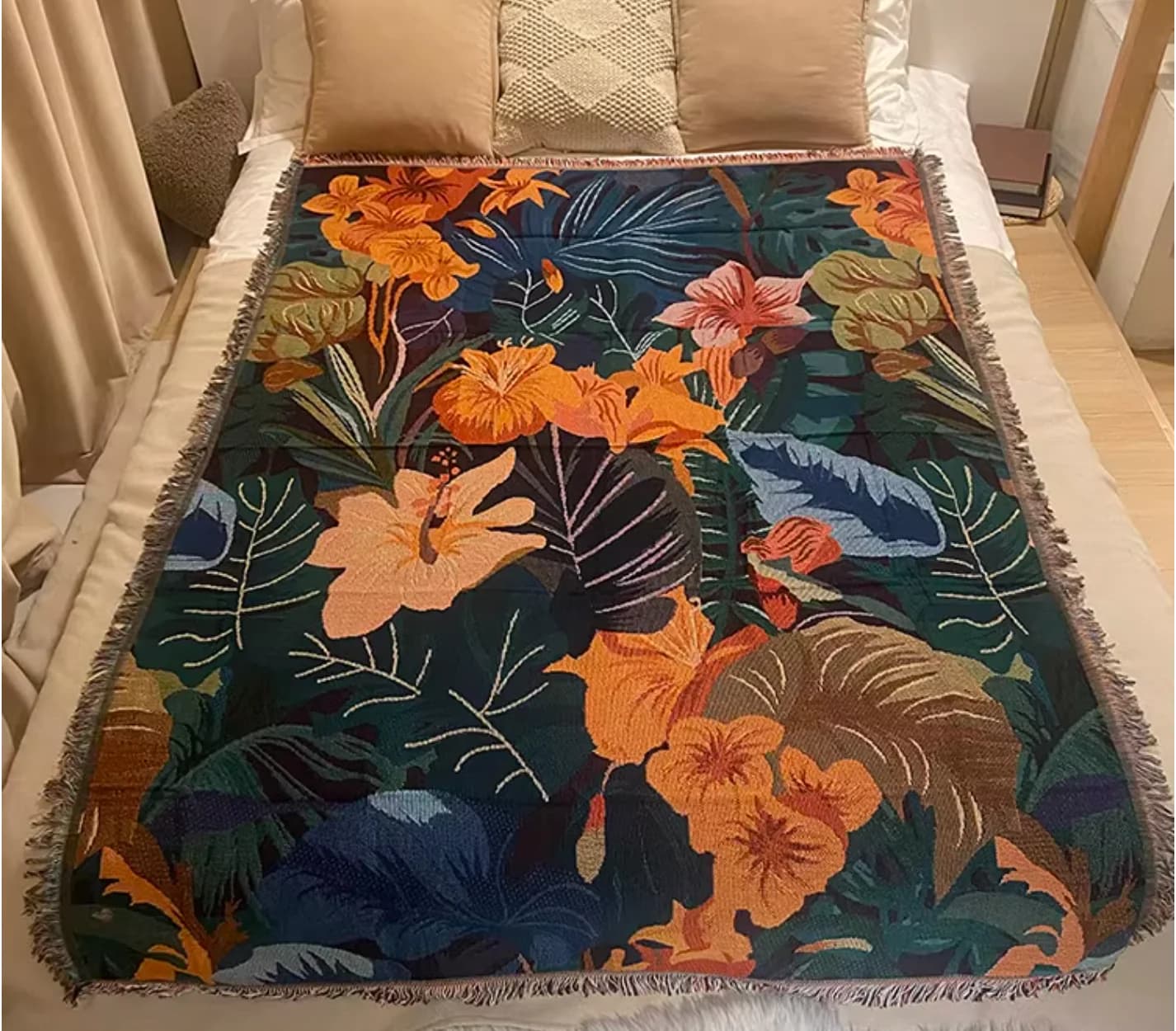 Coperta piccola con motivo floreale in stile ufficio coperta per pisolino copridivano coperta di stoffa coperta per il tempo libero in famiglia dec scialle