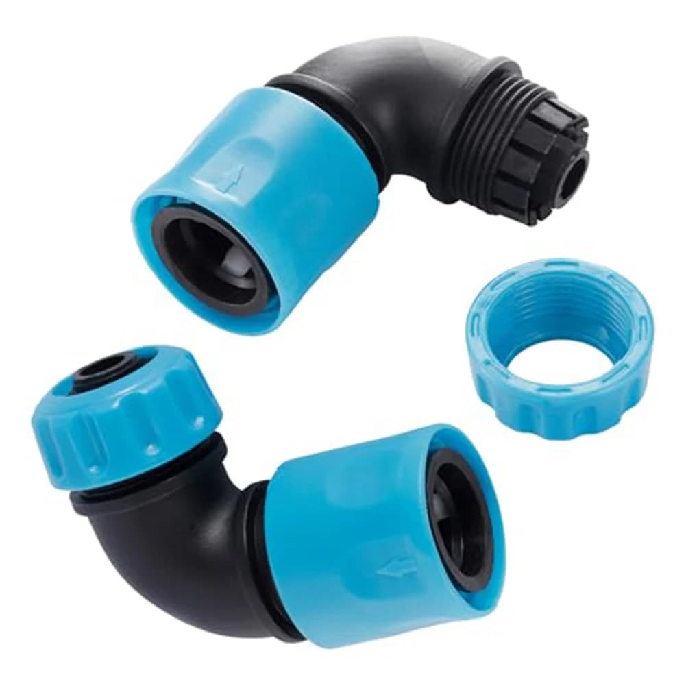 Connettori rapidi a gomito da 90 gradi da 2 pezzi per un'efficiente per l'irrigazione del giardino e il lavaggio dell'auto, compatibili con tubi flessibili da 12 mm