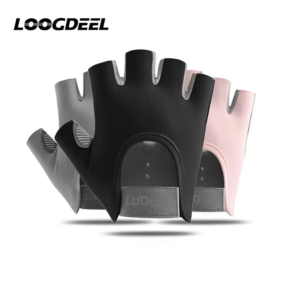 LOOGDEEL Medium Gloves for Weight Lifting, Gym Equipment, Cycling, Anti-slip, Ammortizer, Breathable, Sports Gloves