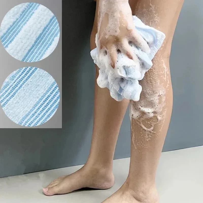Ultra-long Exfoliating Towel for Back, Antibacterial with Silver Ions, Multifunctional for Shower and Bath, for Rich Foam