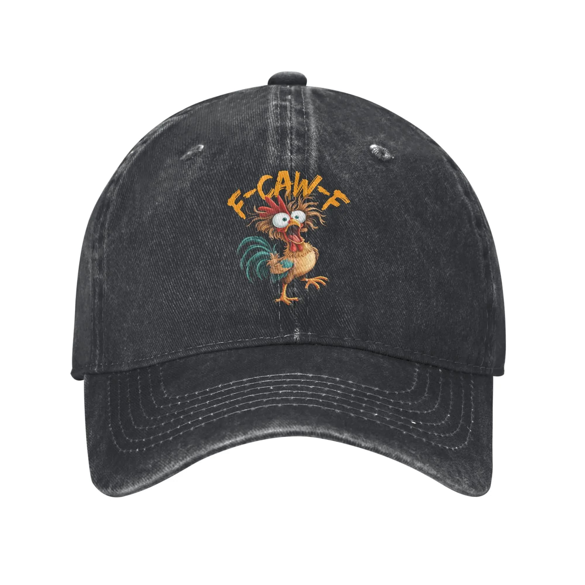 F Caw F Rooster Funny Bird Chicken Whisperer Fawk Sun Baseball Cap Couple Design Trucker Hat Summer y2k Kpop Rock Snapback Cap