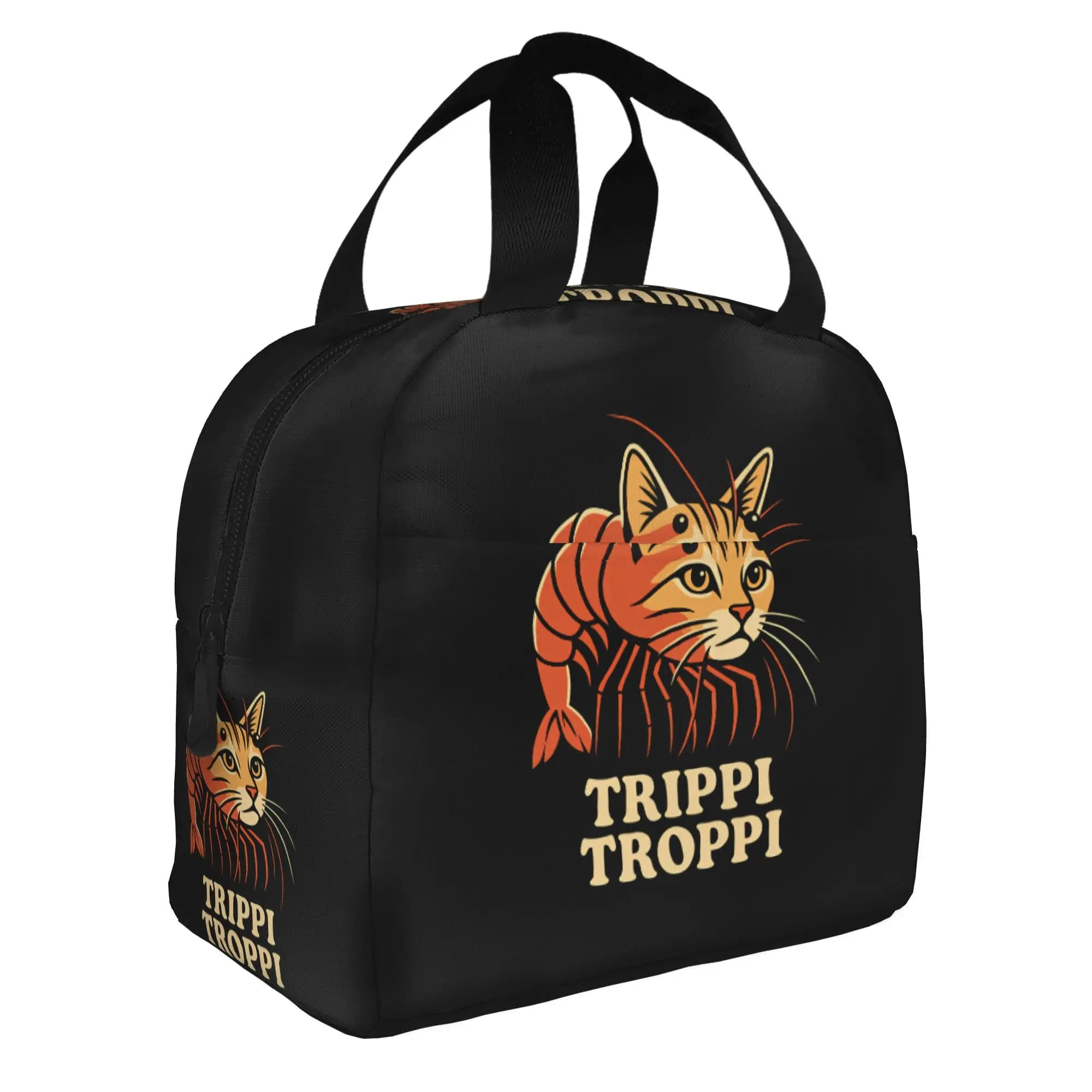 Italian Brainrot TRIPPI TROPPI Shrimpy Cat Insulated Lunch Bag for Camping Travel Resuable Cooler Thermal Lunch Box Women Men