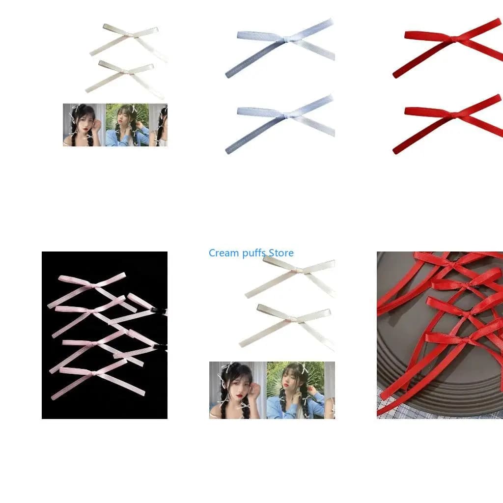 50LE 1 paio fermagli per capelli a forma bowknot per adolescenti adulti coda cavallo frangia fermaglio per capelli