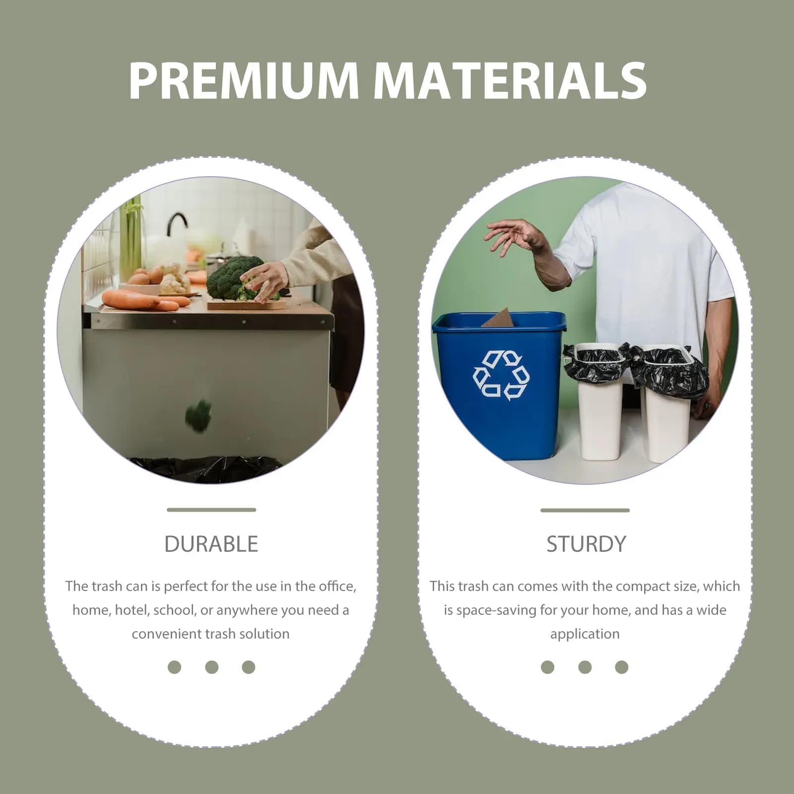 Transparent Trash Bin Compact Space Saving Desktop Waste Basket for Home Office Hotel School Bathroom Kitchen
