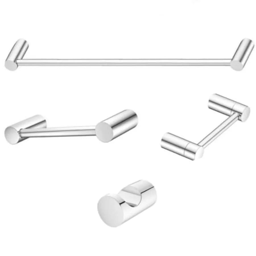 Contemporary Design 4-Piece Bathroom Hardware Accessory Set, Bathset 24 Inch Towel Bar, Hand Towel Bar, Toilet Paper Holder and