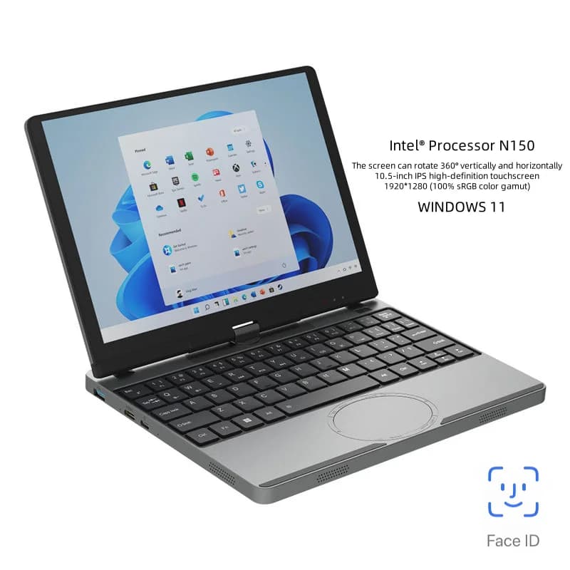 Mini laptop portatile Touch screen da 10,5 pollici Notebook N150 32 GB + 128 GB-1 TB IPS Piccolo notebook PC portatile Micro computer Windows 11