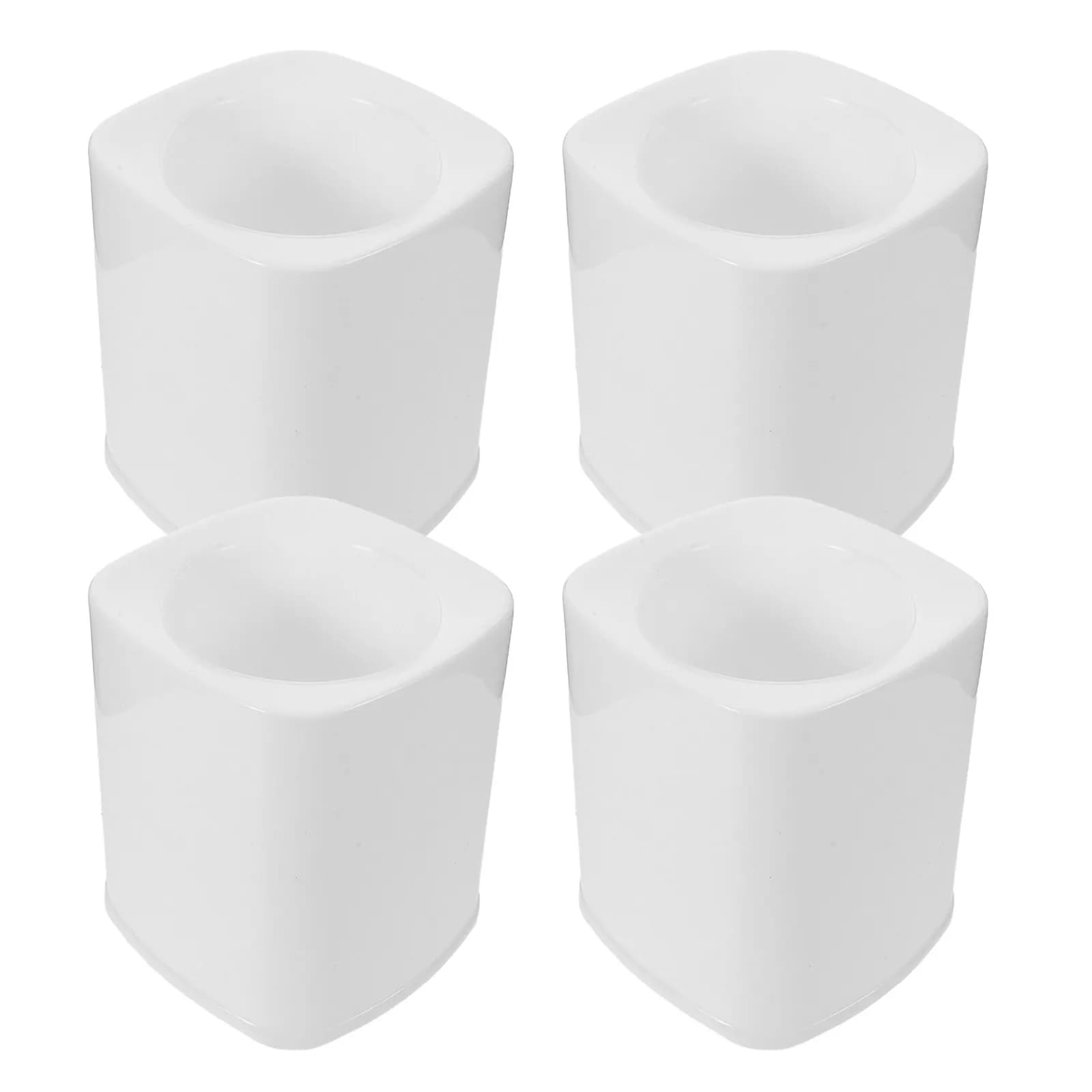 4Pcs Toilet Brush Holder Plastic Compact Design Drainage Holes Bathroom Toilet Cleaning Organizer Restroom Brush Stand Holder