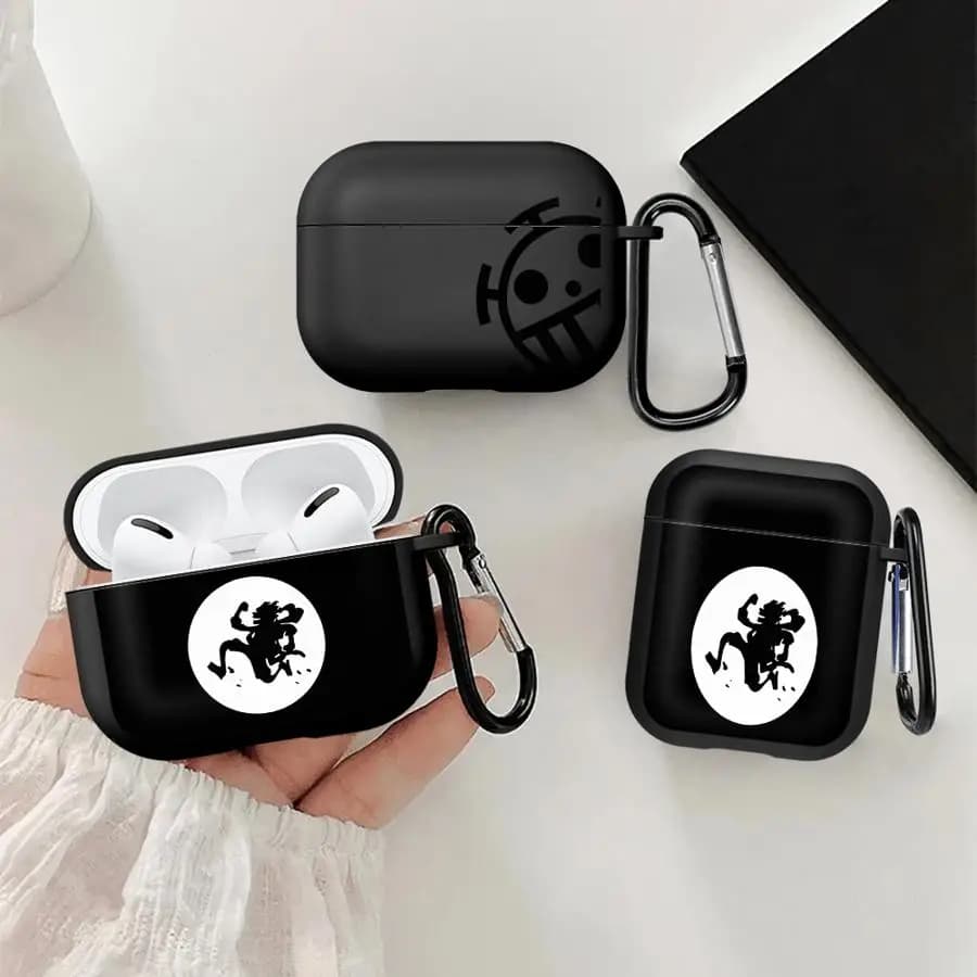Custodia per auricolari AirPods 1, Pro, 3, 2, Pro3, Pro2, 4 - Cover Luffy, One Piece