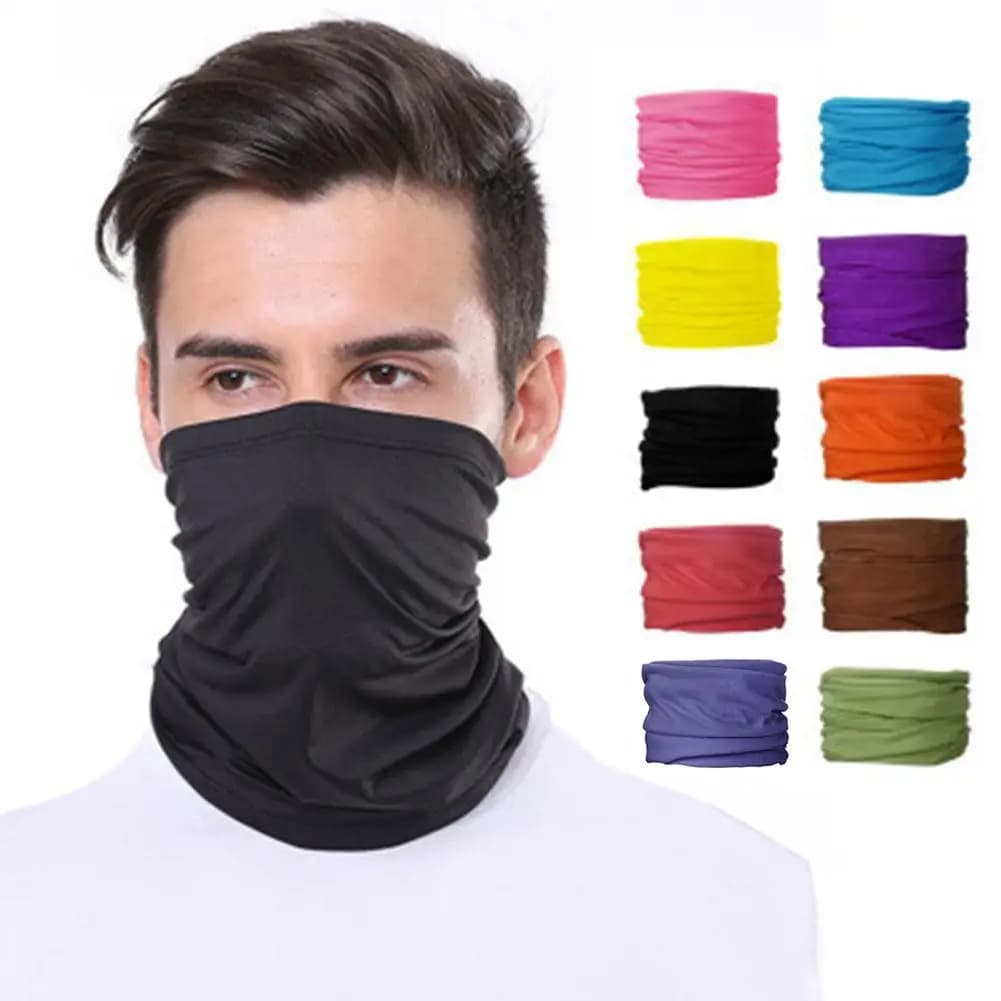 Unisex Silk Scarf Multifunction, Headband for Open Sports, Balaclava for Cycling, Scaldacollo, Bandana, Facial Mask