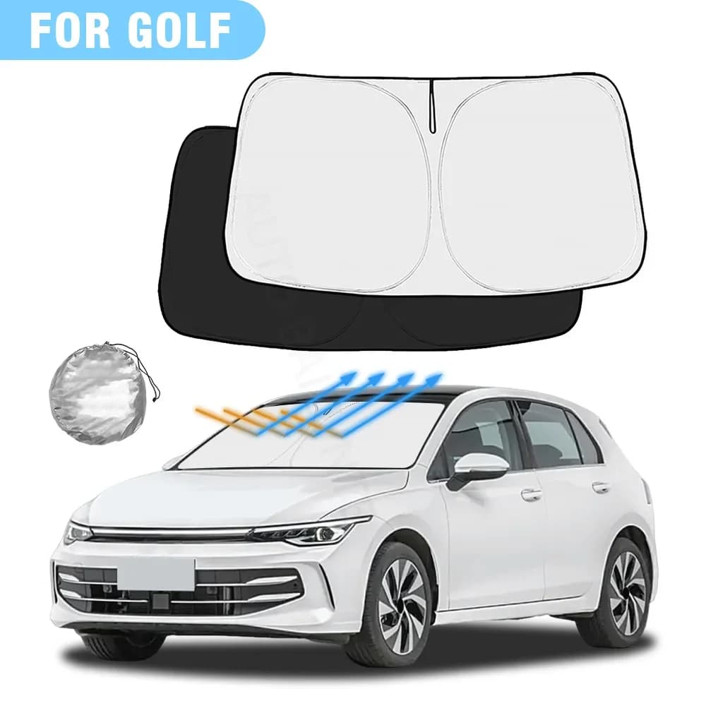 Car Windshield Sunshade Cover For Volkswagen Golf Mk8 2022-2026 Front Window Sunshade UV Protection Interior Accessories