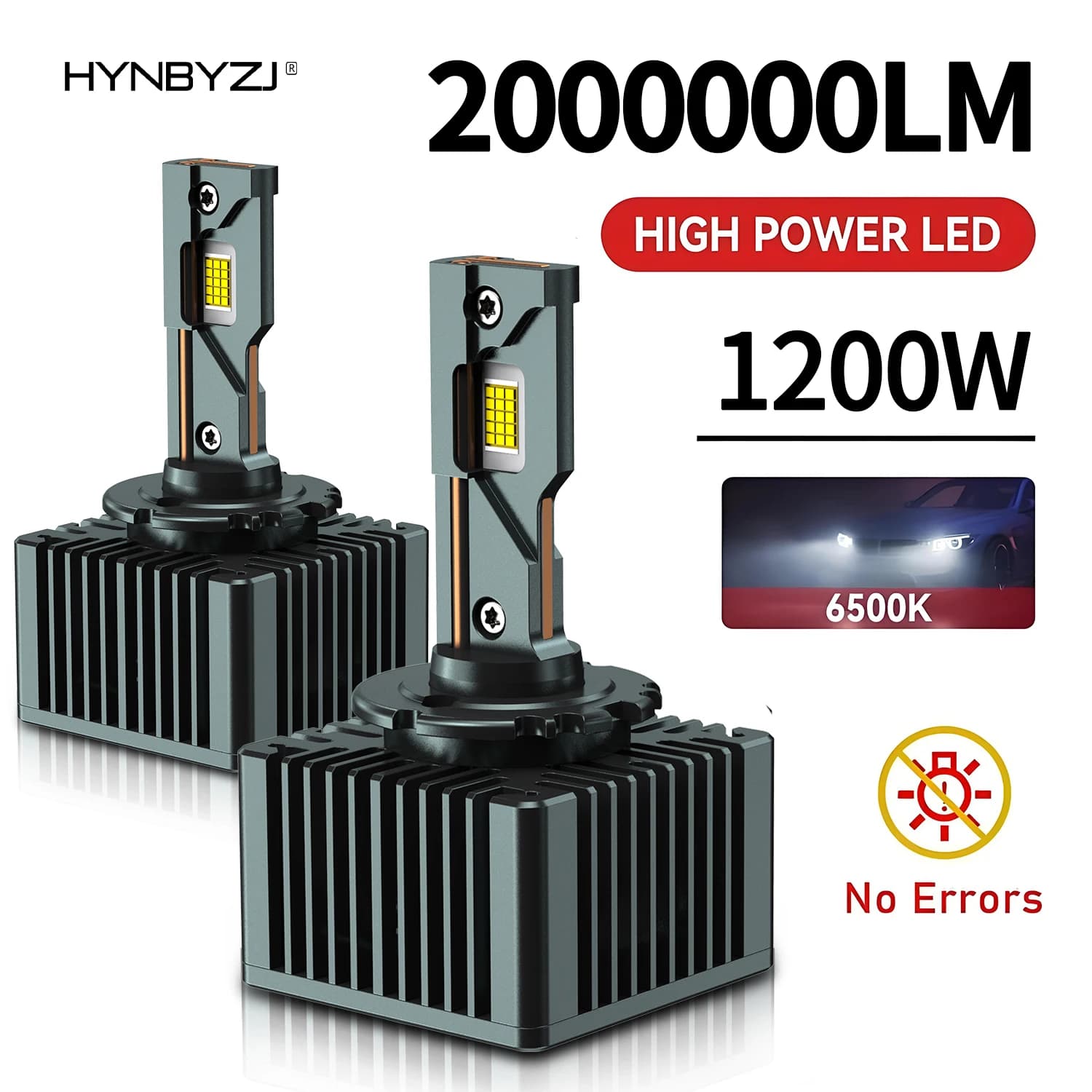 2 pz D1S D3S LED Fari Auto Lampadine D2R D2S D4R D4S D5S D8S Turbo Luci 6000 K 1200 W Auto Lampada Plug & Play HID Kit di Conversione