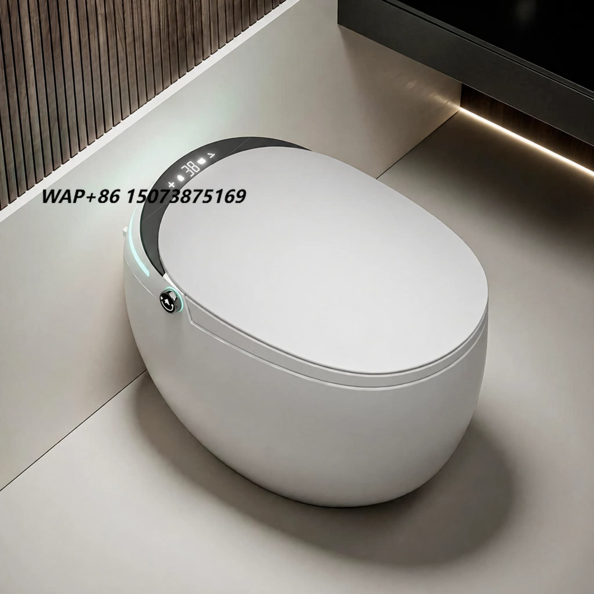 NNU Egg-Shaped Smart Toilet All-In-One Machine Water Tank Stainless Steel Floor Mounted Fully Automatic Gunmetal Toilet