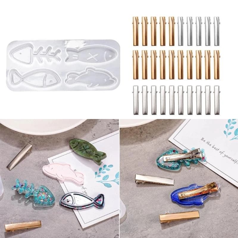 Hair Pin Casting Mold Hair Clip Making Silicone Casting Tool Silicone Material