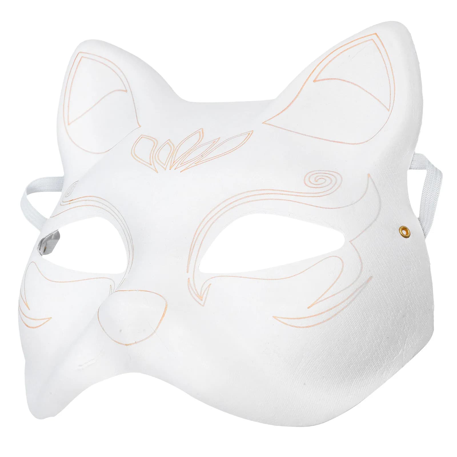 Maschera a Forma di Gatto in Carta Bianca Non Dipinta per Fai-da-Te, Maschera Artigianale per Mascherata, Ballo in Maschera, Halloween, Costume, Festa, Cosplay, Arte e Artigianato
