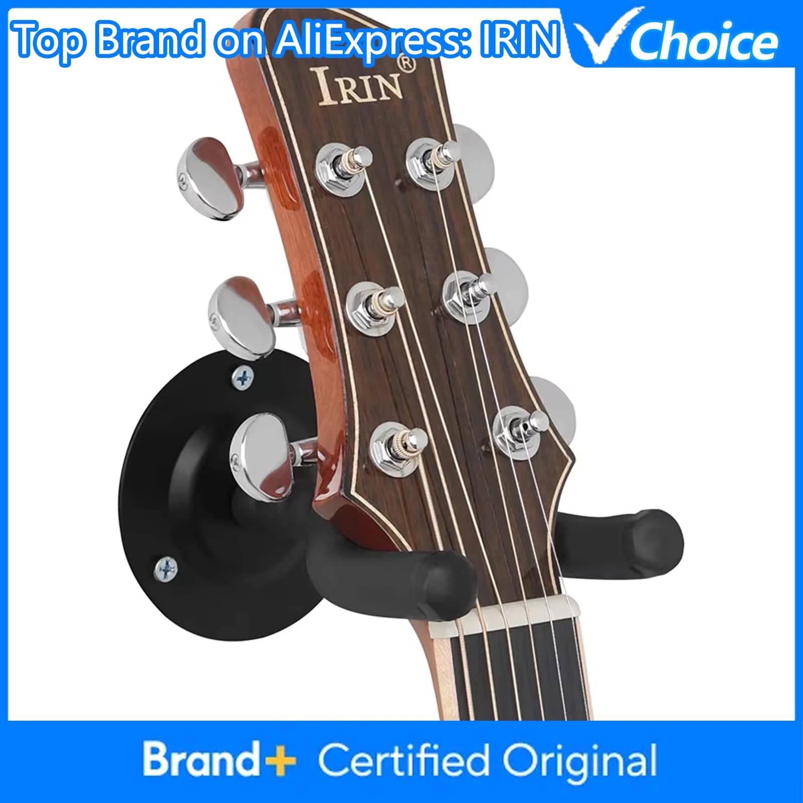Supporto da Parete per Chitarra in Metallo con Spugna, per Chitarra Acustica, Elettrica, Basso, Violino, Ukulele, Mandolino e Accessori