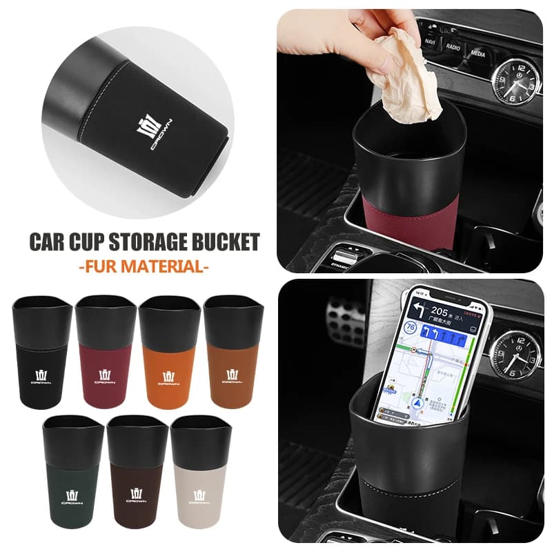 Car Trash Can Garbage Holder Waste Basket Drink Storage Portable For Toyota Crown S170 Athlete 1999 2000 2001 2002 2003 2004