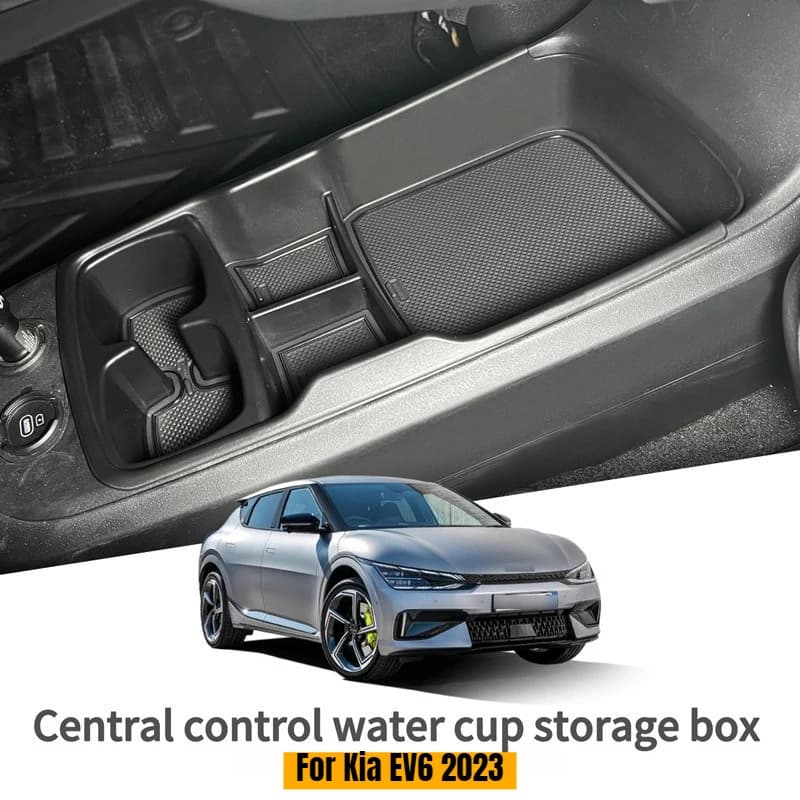 Organizzatore per Console Centrale Kia EV6 2023, Vano Portaoggetti Sottostante, Accessori Auto per Interni
