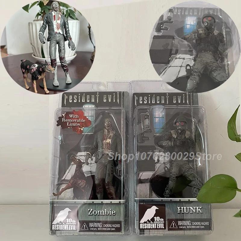 NECA Redfield Hunk Zombie Con Dog Licker E Walker Chris Redfield Biohazard Eecutioner Majini Action Figure Modello Giocattoli Decor
