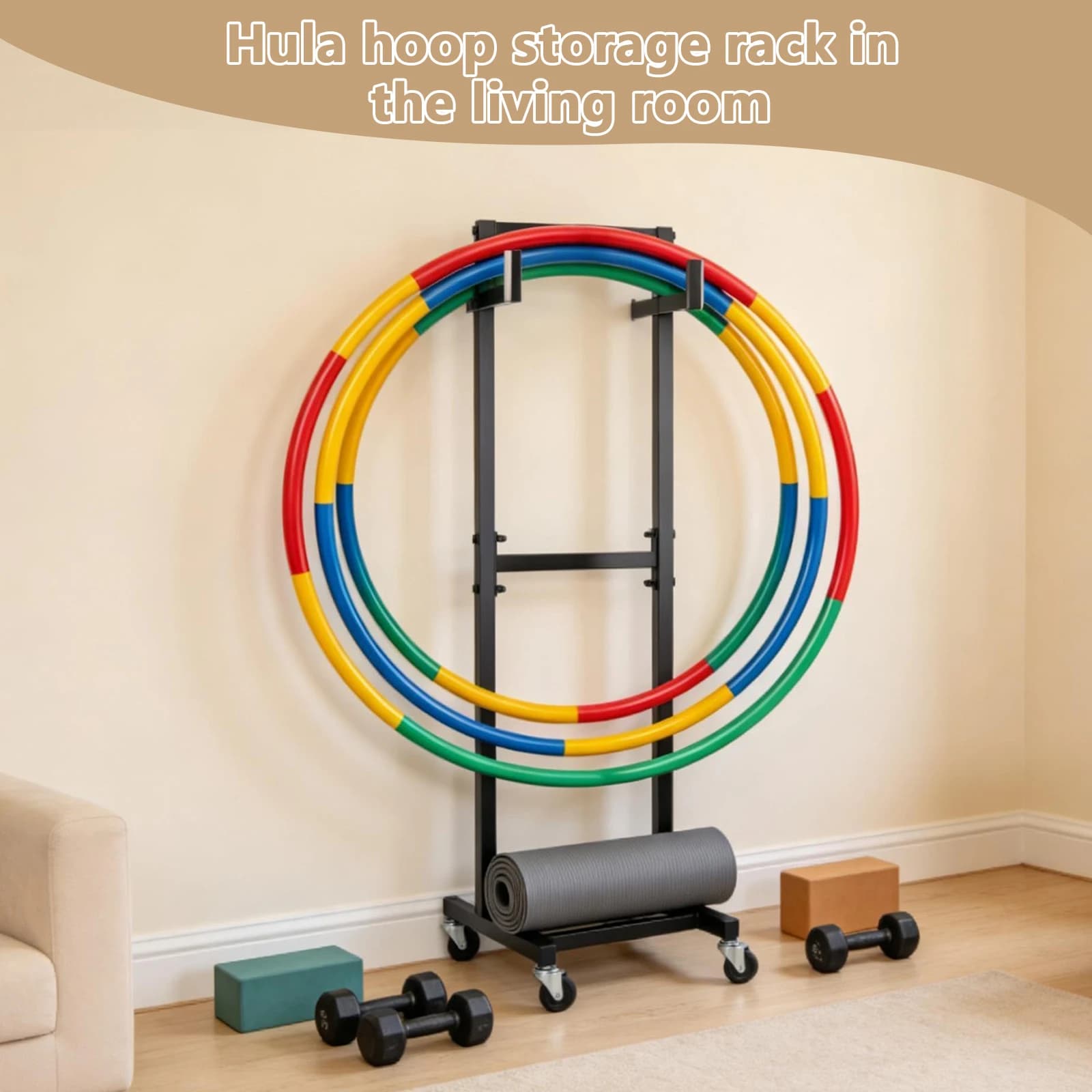 39.37 Gymnastics Wheels Trolley with Wheels, School Space, Gym, Exercises and Gymnastics Training